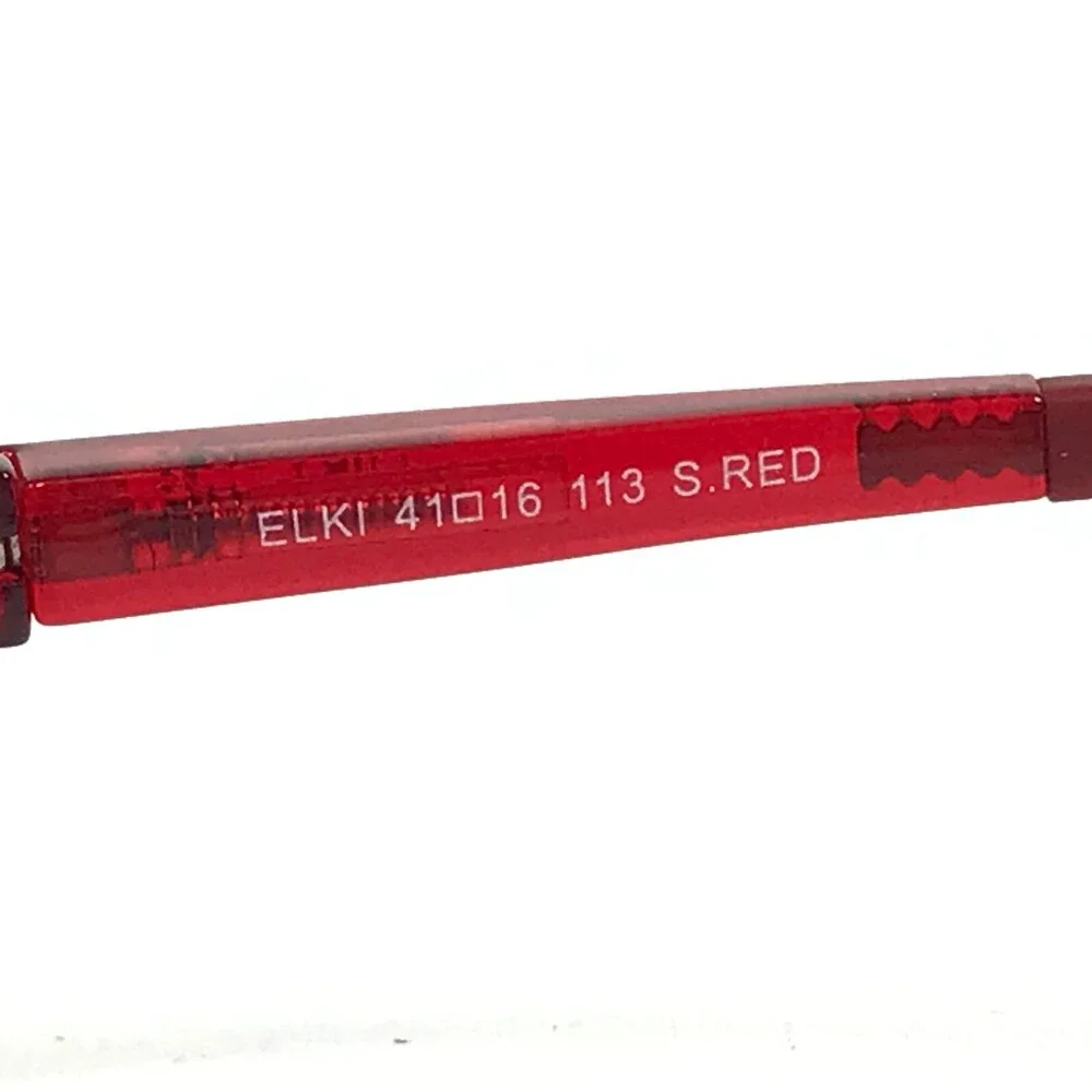 Miraflex Kids Goggles Eyeglasses Frames ELKI Clear Red Square Full Rim 41-16-113